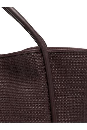Dark Brown leather Ana tote bag DRAGON DIFFUSION | 8190DARKBROWN